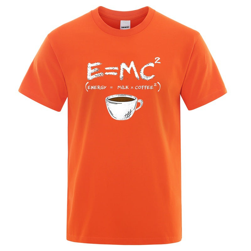 EnergyMilk Coffee Men Tshirt Casual Breathable Tsh