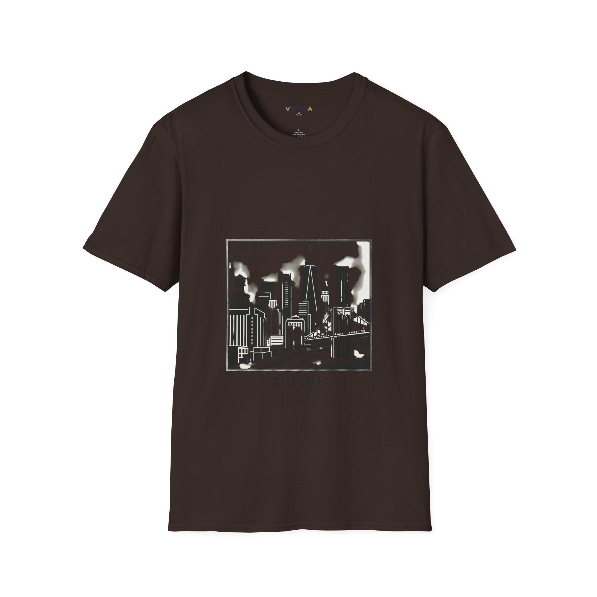 Velora City Line T-Shirt — Minimal Skyline Graphic Tee