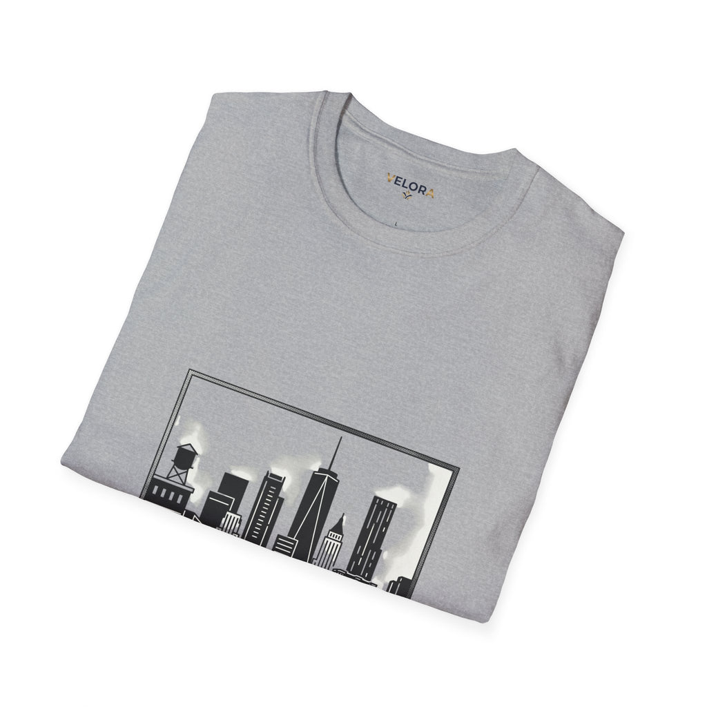 Velora City Line T-Shirt — Minimal Skyline Graphic Tee