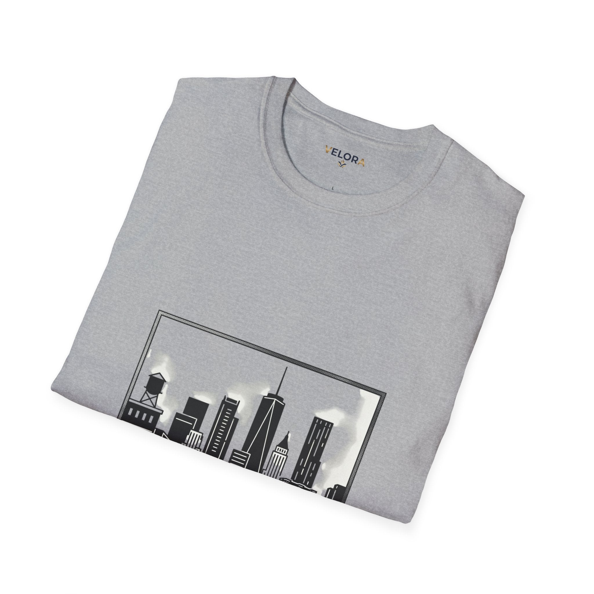Velora City Line T-Shirt — Minimal Skyline Graphic Tee