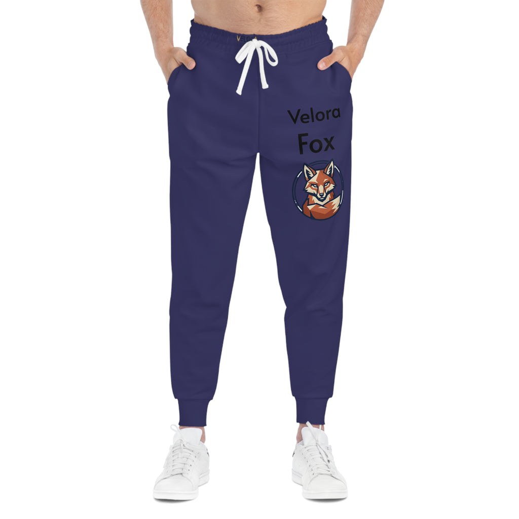 Velora Wolfs Joggers - Navy Athletic Sweatpants with Fox Logo