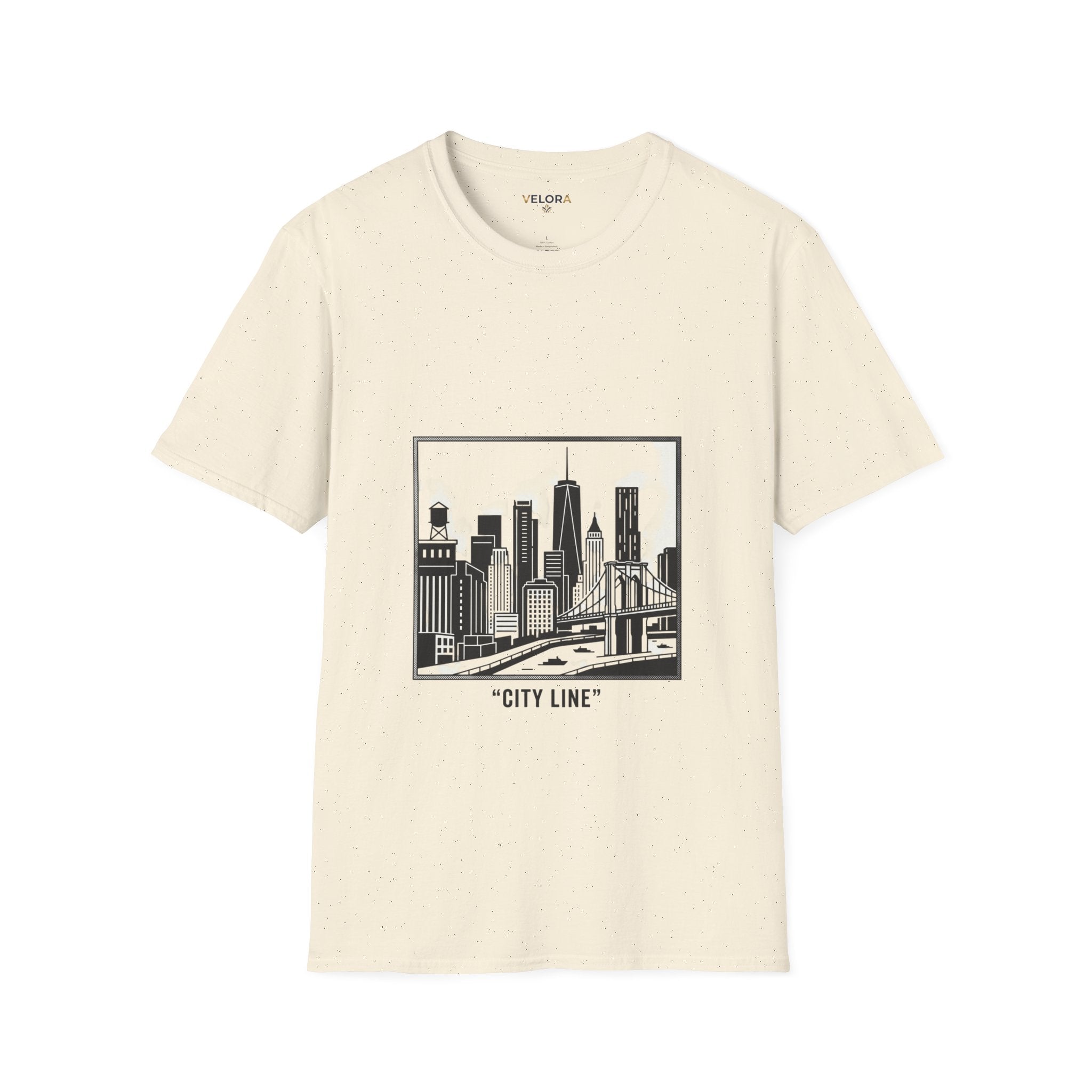 Velora City Line T-Shirt — Minimal Skyline Graphic Tee