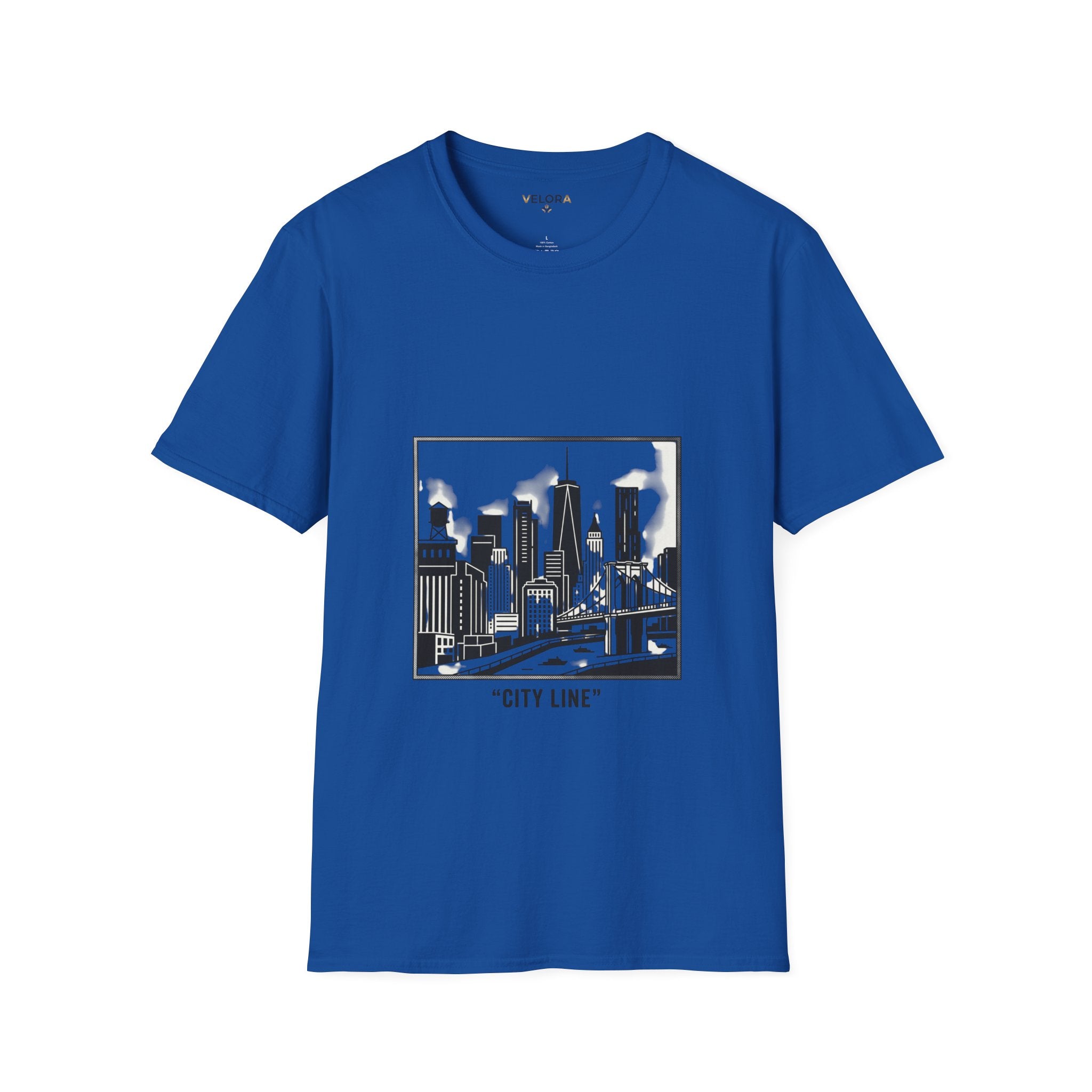 Velora City Line T-Shirt — Minimal Skyline Graphic Tee