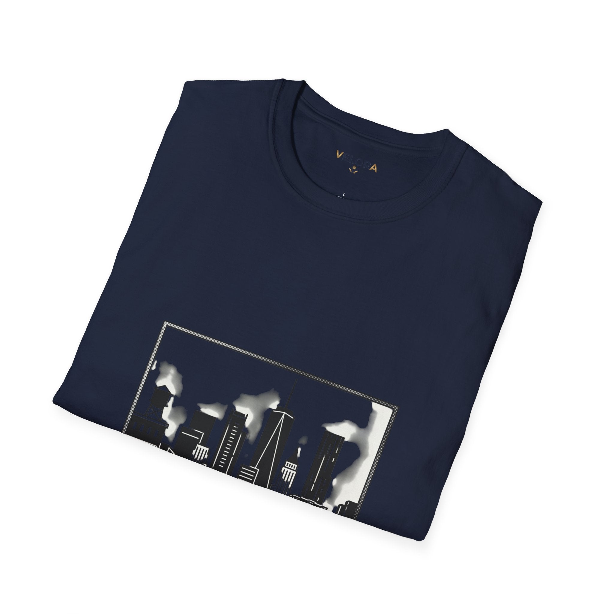 Velora City Line T-Shirt — Minimal Skyline Graphic Tee