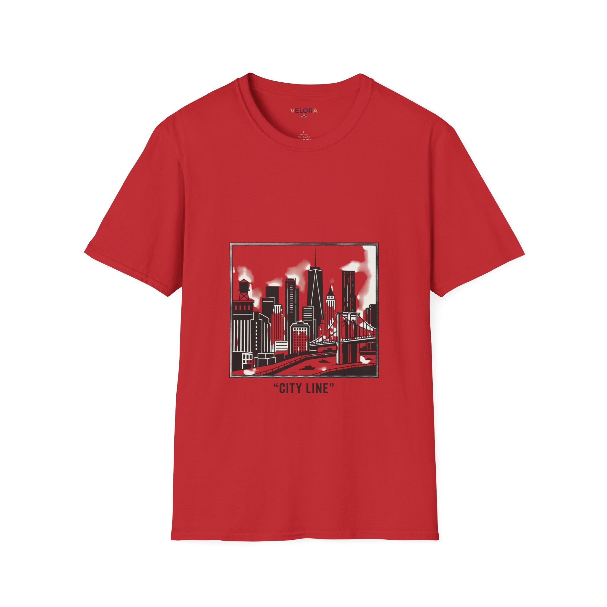 Velora City Line T-Shirt — Minimal Skyline Graphic Tee