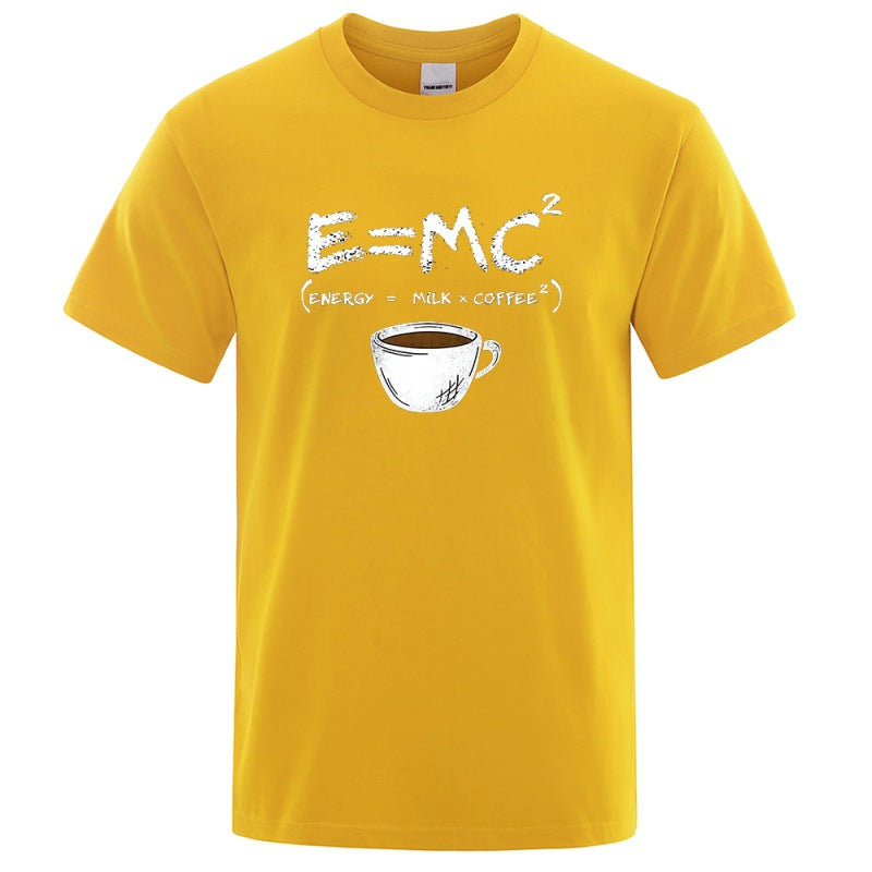 EnergyMilk Coffee Men Tshirt Casual Breathable Tsh