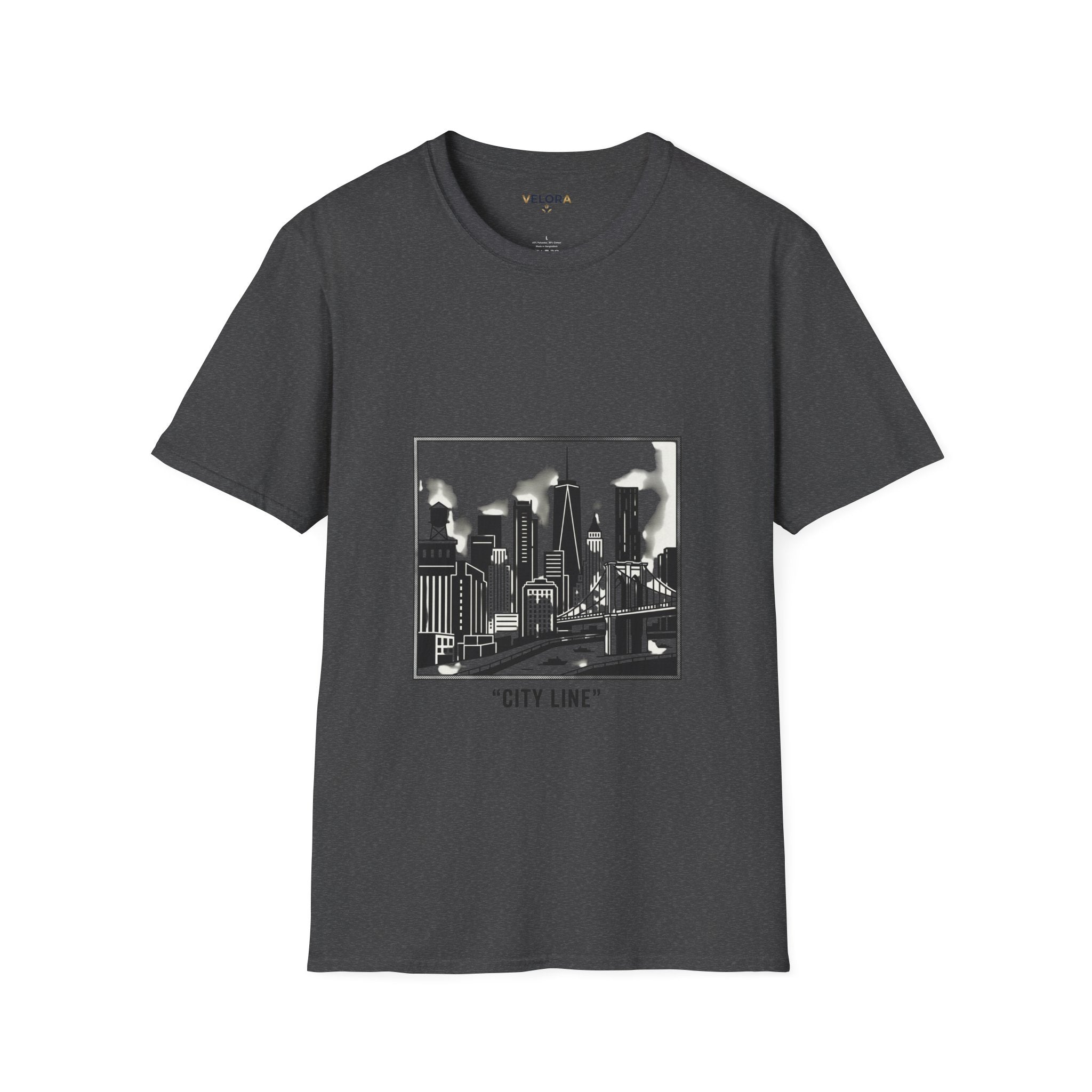 Velora City Line T-Shirt — Minimal Skyline Graphic Tee