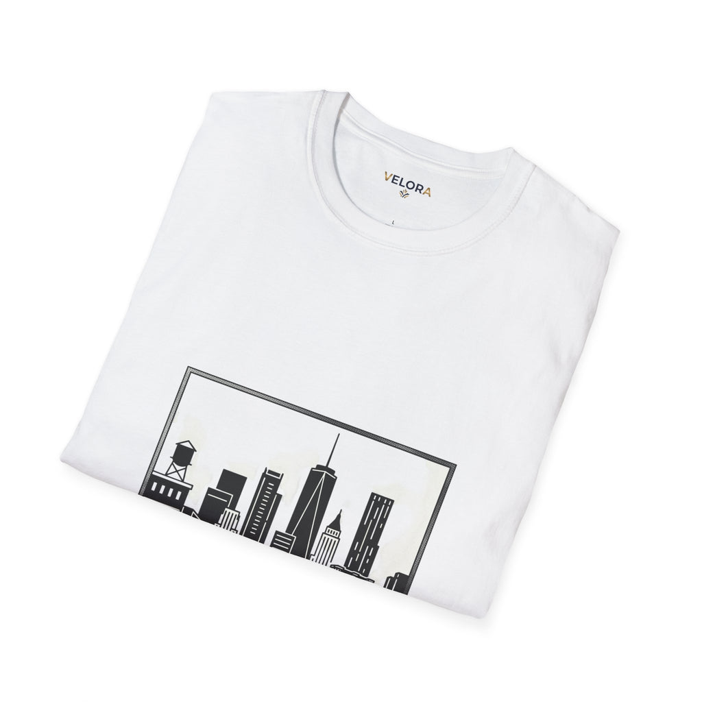 Velora City Line T-Shirt — Minimal Skyline Graphic Tee