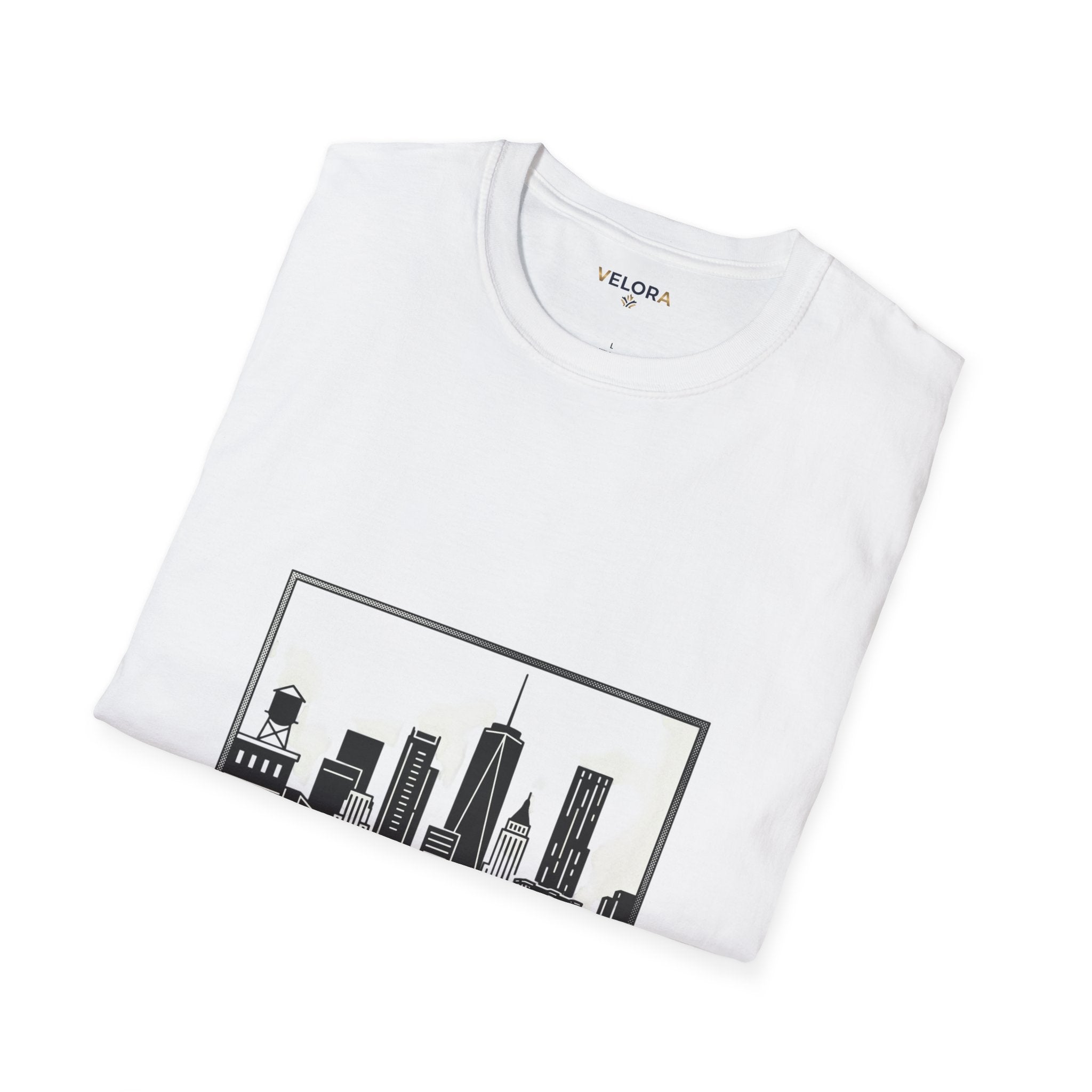 Velora City Line T-Shirt — Minimal Skyline Graphic Tee
