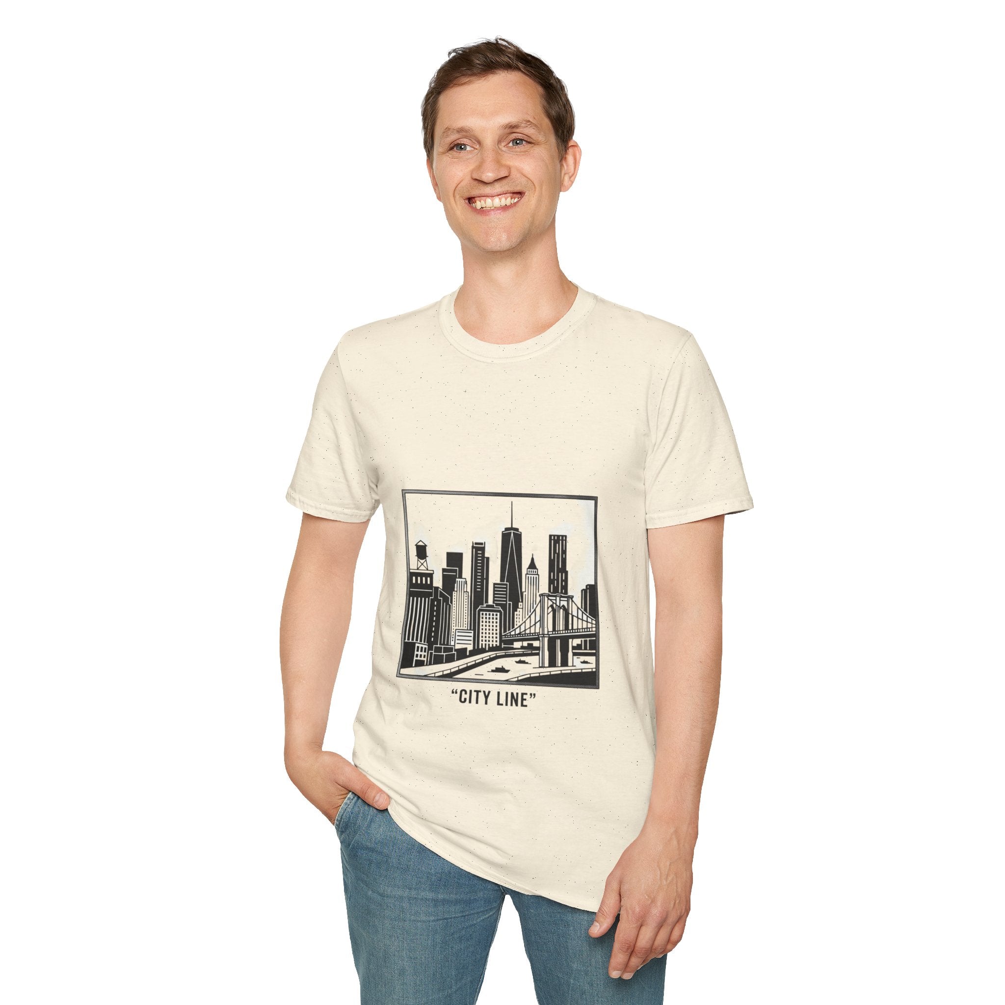 Velora City Line T-Shirt — Minimal Skyline Graphic Tee