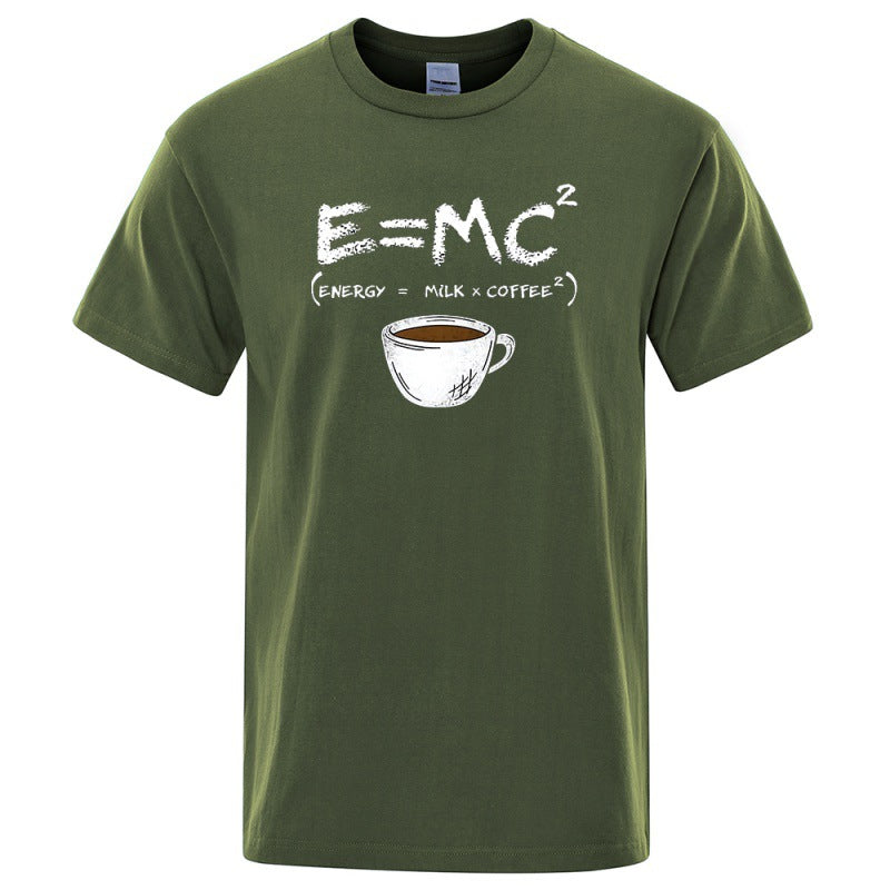 EnergyMilk Coffee Men Tshirt Casual Breathable Tsh