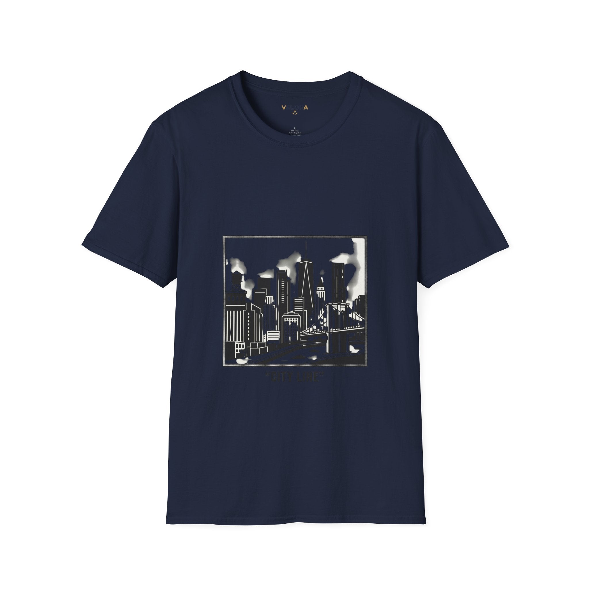 Velora City Line T-Shirt — Minimal Skyline Graphic Tee
