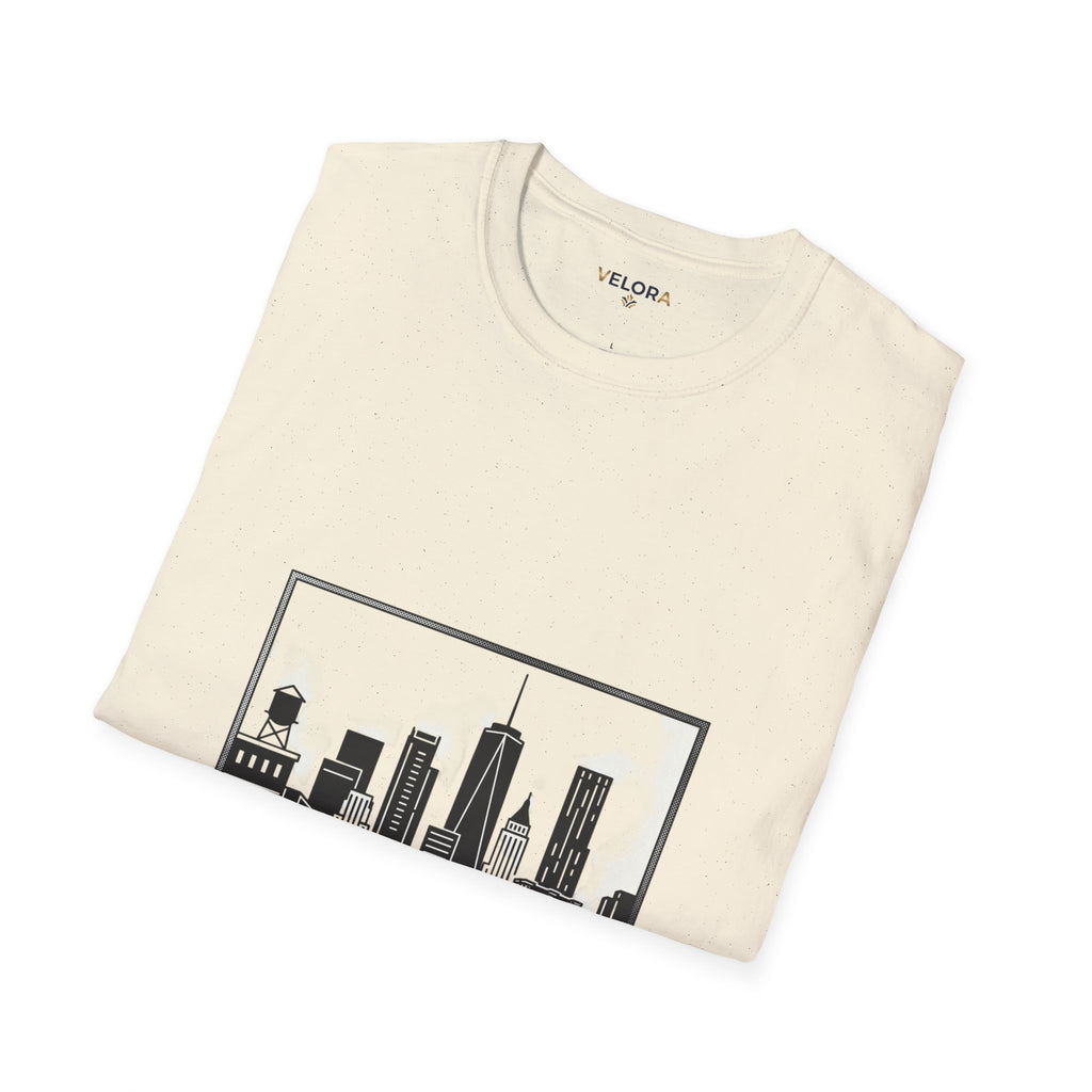 Velora City Line T-Shirt — Minimal Skyline Graphic Tee