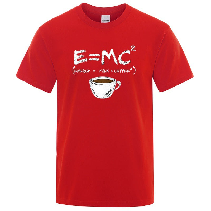 EnergyMilk Coffee Men Tshirt Casual Breathable Tsh